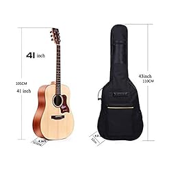 Faswin 104,1 cm Double Bandoulières Réglable Housse pour Guitare Acoustique -en Tissu Oxford – Noir - Les Beatles, Paul McCartney, John Lennon, RIngo Starr, George Harrison Faswin 104,1 cm Double Bandoulières Réglable Housse pour Guitare Acoustique -en Tissu Oxford - Noir – Image 3
