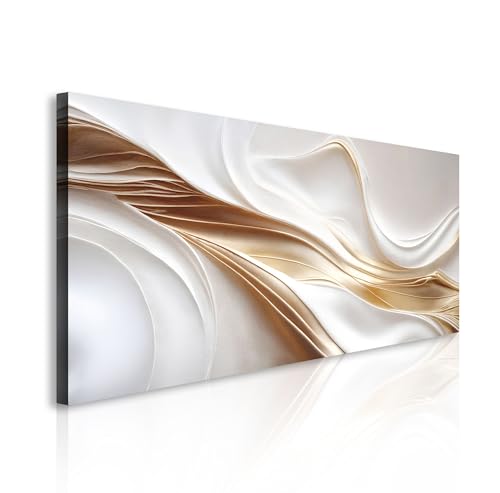 TAILORED CANVASES Abstract Gold and White Wall Art – Luxury