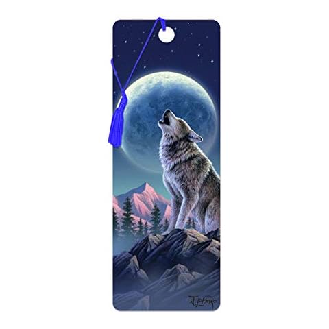 3D LiveLife Bookmark - Moonlight Sonata from Deluxebase. A Wolf Bookmark with lenticular 3D Artwork Licensed from Renowned Artist Jerry LoFaro Cover