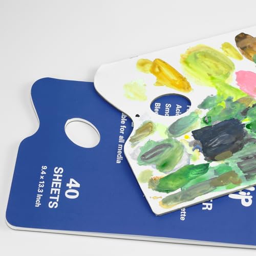 Image of Disposable Palette Paper Pad - 40 Sheets 9.4x13.3 inch Artist Mixing Paper for Adults Students (7.8 x 11.6in)