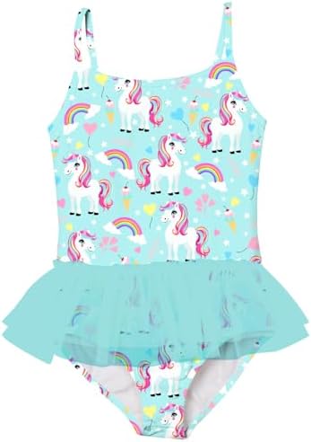 swimsobo Girls One Piece Tutu Swimsuit Colorful Mermaid Bathing S...