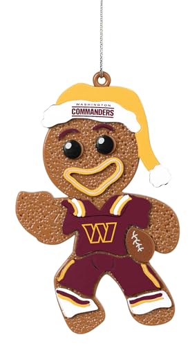Décoration de vacances Gingerbread Man Washington Commanders NFL FOCO