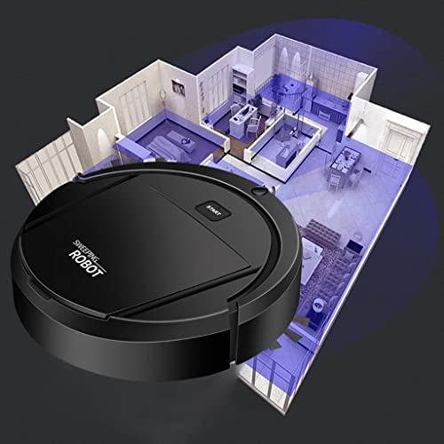 Image of Robot Vacuum Cleaner 3-in-1 Sweep Suck Mop 1200mAh Rechargeable Black