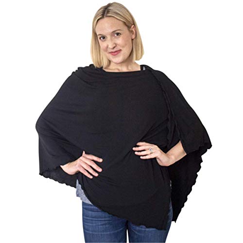 Image of Bamboobies Women’s Nursing Cover, Maternity Clothing for Breastfeeding, Graphite, One Size Fits All