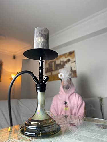 Shisha Kopf Set mit Smokebox HMD - Kitosun Shisha Zubehör Vulcan Heat Management + Silikon Phunnel Köpfe Shisha Aromen Speichern Leichtes Rauchen Großer Luftstrom Ersatz Für Alufolie & Kaminkopf