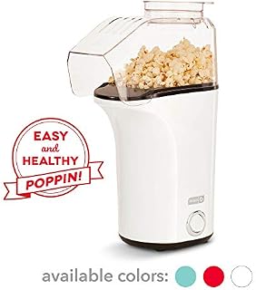 DASH DAPP150V2WH04 Hot Air Popcorn Popper Maker with Measuring Cup to Portion Popping