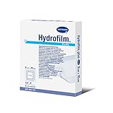 hydrofilm roll 10x10 Selbsthaftender, transparenter Wundverband mit gut saugender Wundauflage aus Keim- und wasserdichter, semipermeabler Polyurethan-Folie