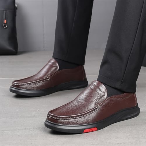Dress Shoes for Men Men's Genuine Leather Loafers with Rubber Outsole Comfortable Casual Shoes for Older Men3