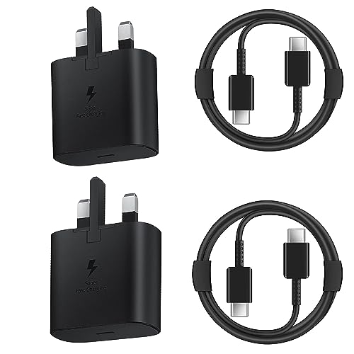 Samsung USB C Charger and Plug,2Packs 25W PD3.0&PPS Wall Fast Charger with 2M Type C Fast Charging Cable Adaptor Compatible for Samsung Galaxy S22/S21+ fe 5G/S20 Ultra/Z Flip 3/Z Fold 3 5G/Note 20/10