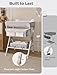 Baby Changing Table, Auto Warmer Portable Folding Changing Table with Wheels, Waterproof Diaper Changing Station with 2 Drawers, Adjustable Height, Baby Changing Station for Infant, Newborn