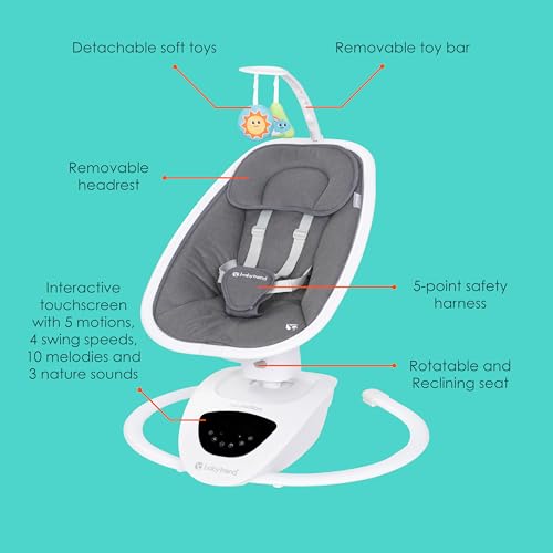 Bluetooth Baby Swing with Remote Control