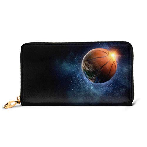 Preisvergleich Produktbild JHGFG Mode Handtasche Reißverschluss Brieftasche Basketballspiel Konzept Telefon Kupplung Geldbörse Abendkupplung Blockieren Leder Brieftasche Multi Card Organizer