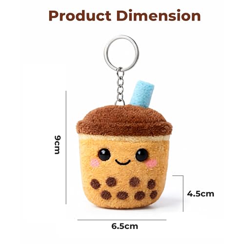 Image of Webby Plush Boba Tea Soft Toy with Keychain for Boys, Girls and Adults - 1 Piece