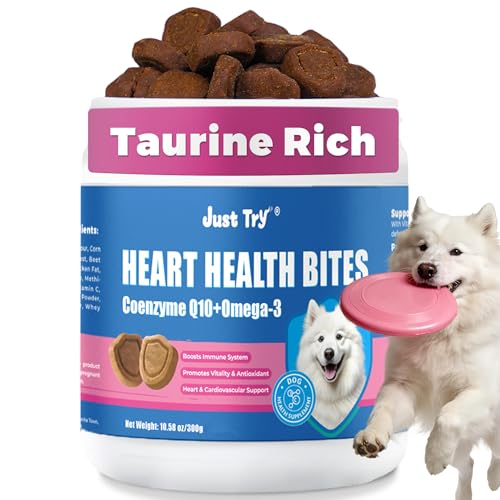 Just Try CoQ10 Heart Supplement Chews for Dogs Taurine Chicken Flavor