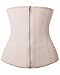 YIANNA Women Latex Underbust Waist Training Corsets/Cincher Zip&Hook Hourglass Body Shaper