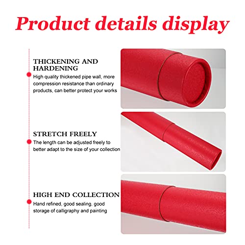 HOMSFOU Ausziehbare Posterröhre, Posterrolle, Poster-Tragetasche, Papier, Zeichnen, Versandröhren, Jumbo-Versandröhren, Aufbewahrung, Koffer, Zeichnungsrohrschutz, Spezialpapier, tragbar