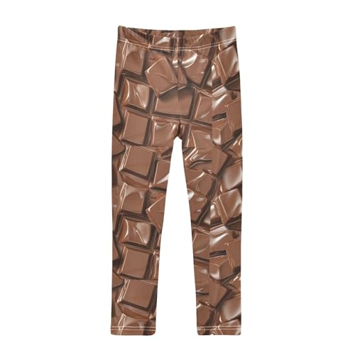ZZKKO Girls Leggings Rich Milk Chocolate Toddler Girls Clothes Leggings for Girls Toddler Girls Leggings 3-4T