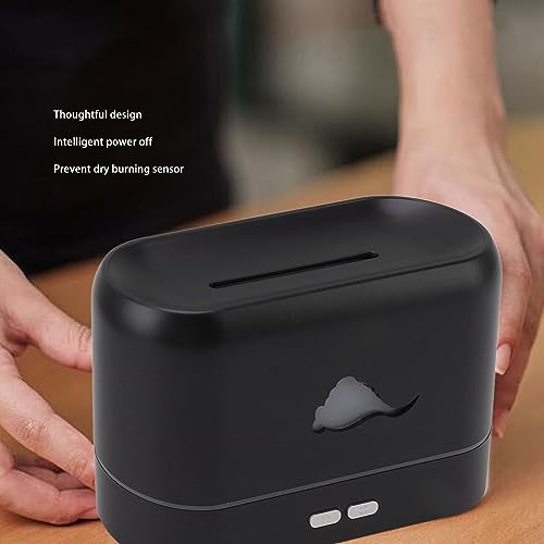 Difusor aromático eléctrico TOPINCN diseño llama 3D negro miniatura 5