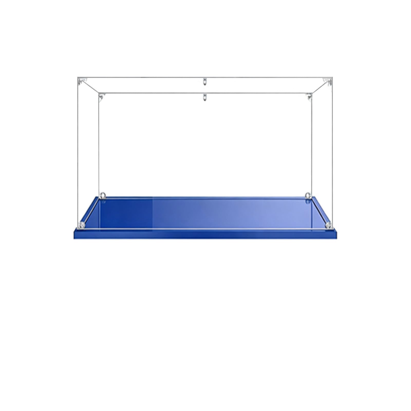 Vitrine en Acrylique Transparente Anti - poussière, Grande Boîte de présentatio pour Lego Model série 42159 76415 41450 42130. (50x20x35cm, Base Bleue)