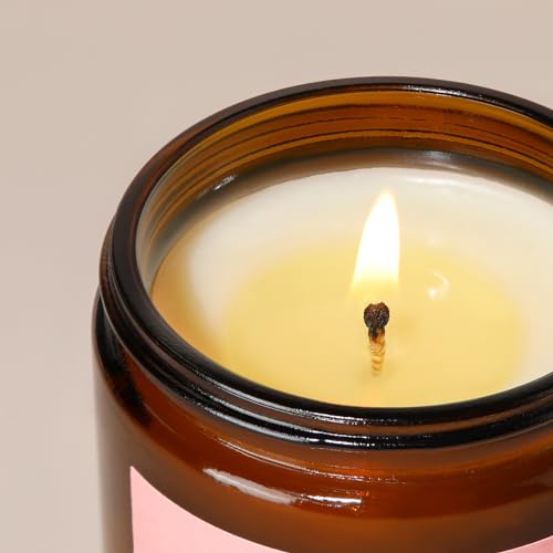 Image of AOOVOO Hello Spring Candles - 9 oz Lilac Scented Candles, Aromatherapy Candle, Soy Candle for Home Scented