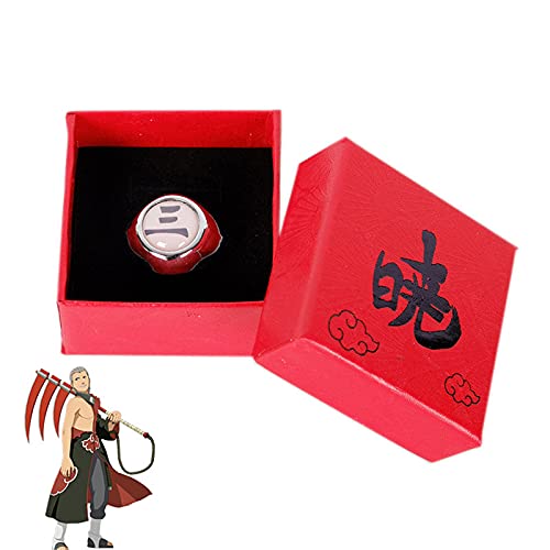 LTHTX Bagues Anime avec coffret cadeau, bague Cosplay Ninja pour cadeau d'anniversaire, accessoire de cosplay, bijoux (cache) Cover