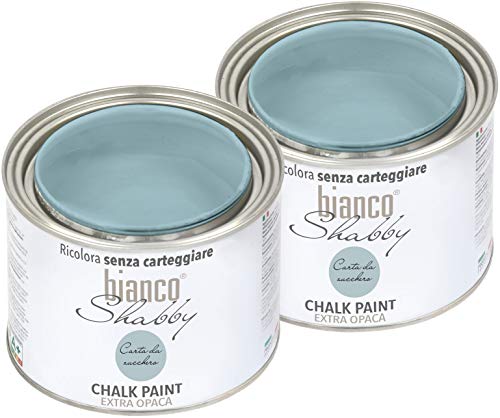 CHALK PAINT Carta da Zucchero Pittura Shabby Chic Vintage per Mobili e Pareti EXTRA OPACO (2 x 500 ml)