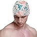 susiyo Summer Dolphin Animals Mens Swim Caps Polyester Swimming Hat for Adult and Youth
