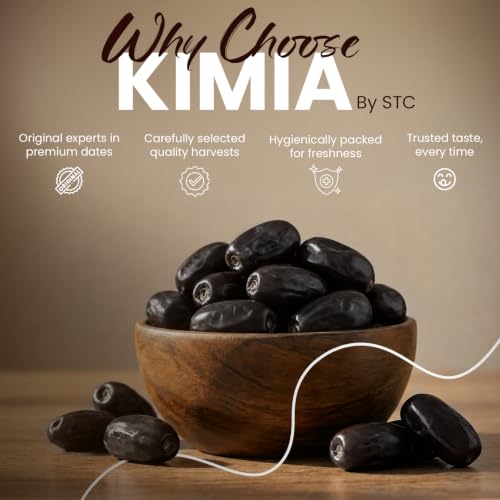 Image of Kimia Dates Original Mazafati Dates -1kg | Juicy & Delicious Khajoor, Khajur | Healthy Snacks | Rich in Fibre | Perfect for Snacking (Plastic Box)