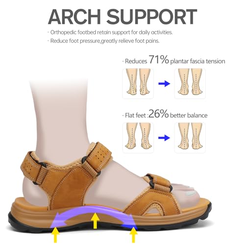 FLARUT Men's Sport Sandals Outdoor Hiking Sandal Open Toe Walking Sandals for Summer Beach Water Shoes4