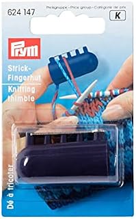 Prym 624147 Knitting Thimble Plastic with 4 Yarn Guides, Black, 2 x 1 x 1 cm