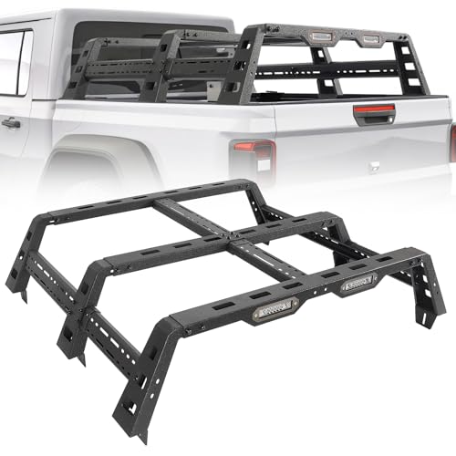 Overland Bed Rack with 2 Light Bars