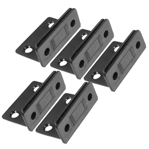 HYTROVE 5セット 磁気キャビネットドアキャッチ 強力両面テープ式 ネジ不要 生活家電用 キッチン食器棚 扉用 磁付き家具ラッチ 引き戸 クロ