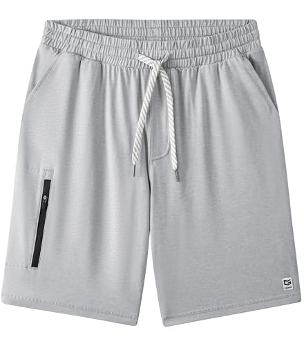 Men's 7" Athletic Sweat Shorts with Zipper Pockets