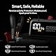 Hulkman Alpha Pro, schwarz, 1500A 44,4Wh Smart-Jumpstarter mit 3,3-Zoll-LED-Display, PD65W in&Out, 12V tragbarer Sprungstarter für 7,5L Benzin- und 4,5L Dieselmotoren