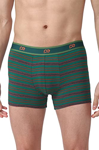 Image of Peter England Men's Cotton Blend Classic Regular Fit Striped Trunks