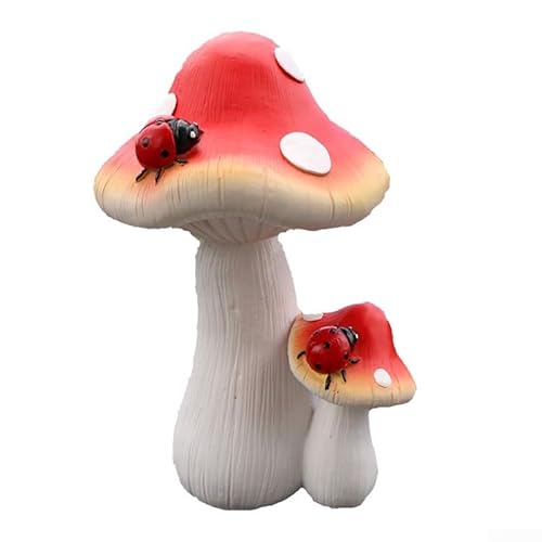 Vibrant Handcrafted Resin Mushroom Decor - Whimsical Garden Accents Indoor