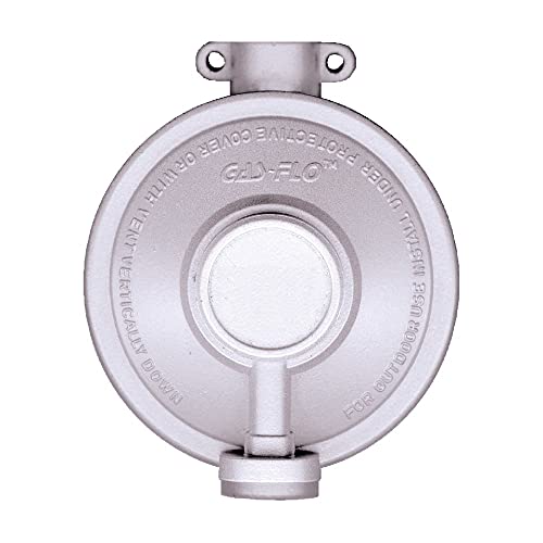 Gas-FLO GR-800 1-Stage Compact Low Pressure Gas Regulator, 1/4 x 3/8 in Pipe, 175000 Btu/hr Capacity, Zinc, Import