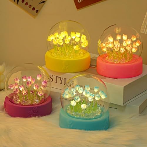 Quirix DIY�`���[���b�v�i�C�g���C�g�ALED�`���[���b�v�i�C�g���C�g�A�`���[���b�v�̏����ȃX�^���h����A�ޏ��J�b�v���̃v���[���g�̕��͋C������f�X�N���� 20�� (�����i,�s���N)