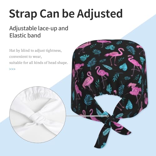 Image of Breathable Working Cap with Adjustable Sweatband Scrub Cap for Men /Women