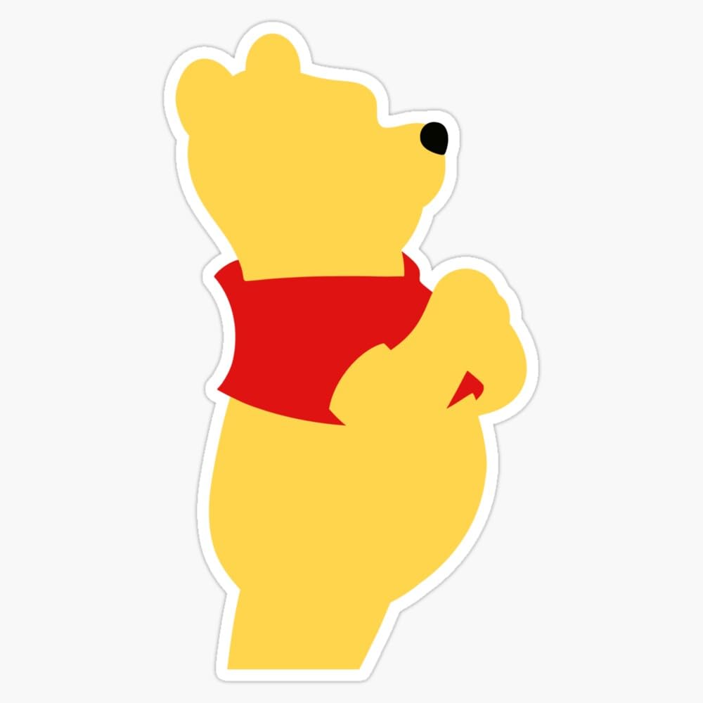 Pooh Bear Sticker Vinyl Waterproof Sticker Decal Car Laptop Wall Window Bumper Sticker 5"
