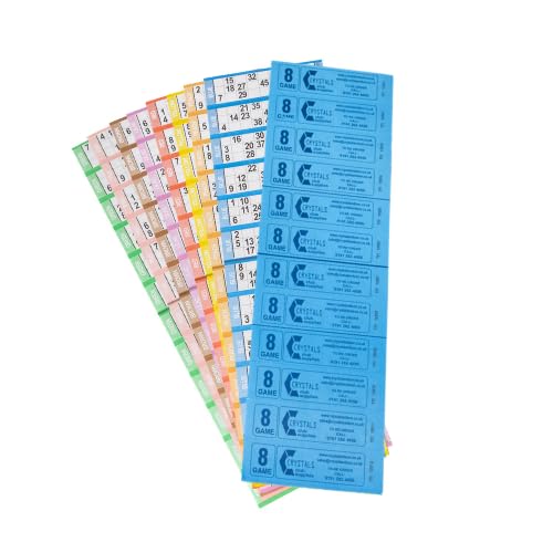 Crystals Bingo Books 8 Game Page Tickets Value 6 To View or 12 TV (1500 12 To View)