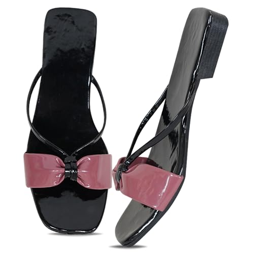 Image of Women's Slippers | Comfortable Flat Chappals for Women with Bow Detail | Stylish Casual Chappals, Trendy Summer Sandals, Comfortable Footwear for Daily Use