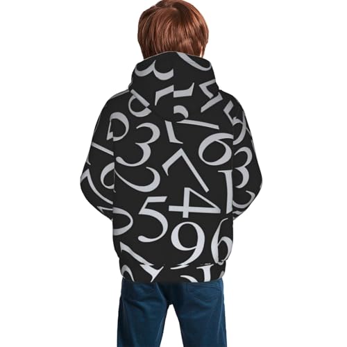 Numbers Kid Hoodies Boys Sweatshirts Girls Pullover with Pocket4
