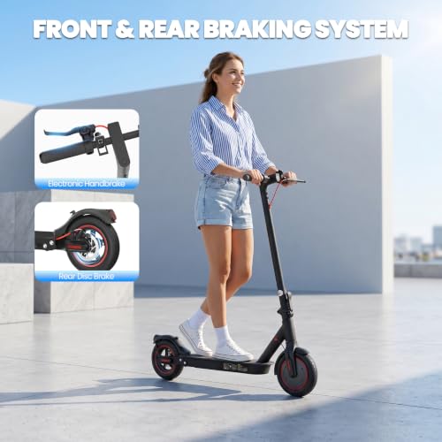 Image of Electric Scooter Adults, 1000W /500W Motor, 28 /21 Miles Max Range, 10'' /8.5 inch Tires All Terrain, 25 /21 MPH Top Speed, Lightweight Commuting E Scooter, Foldable for Adults Teens