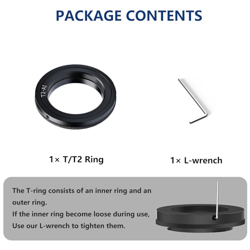 Anillo Adaptador Lightdow T/T2 para Montura Nikon F, Canon EF, Canon RF, Sony E, Nikon Z y Micro Cuatro Tercios miniatura 4