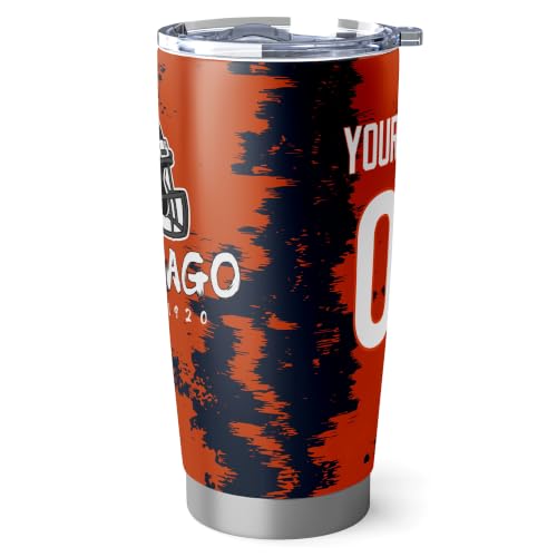 Image of ANTKING Chicago Tumbler 20oz Travel Mug Custom Number Name Gifts
