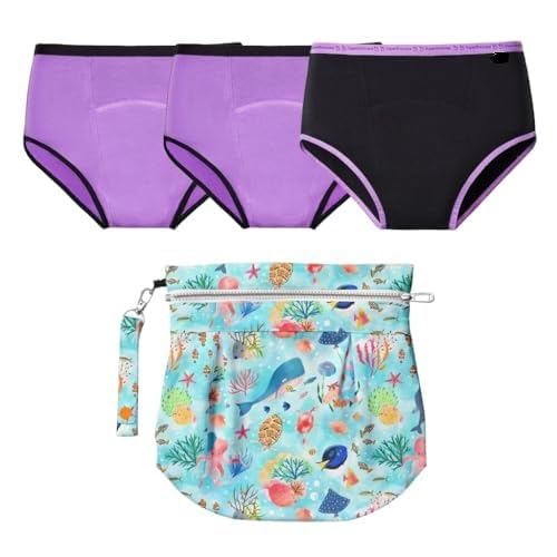 Superbottoms Maxabsorb Period Underwear | Period Panty For Women | 8Hr Absorption | No Leaks, No Stains | High Waist, Full Coverage | Bamboo Fabric + Cotton | Pack Of X(1 Black & 2 Lilac,Size:L). (B0CQYTYZVC) Amazon Price History, Amazon Price Tracker