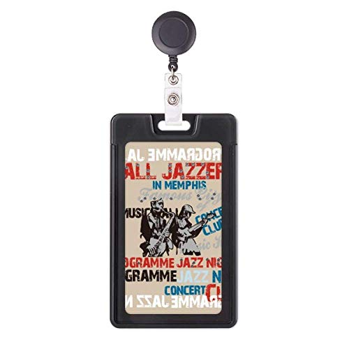 Porte-badge rétractable musique rose parfait pour l'hôpital et l'école