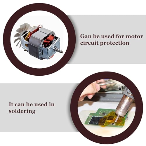 Wanmu 2 Rollen Kapton Tape, Hohen Temperaturen Klebeband Hitzebeständig Kaptonband, Polyimid Capton Tape Isolierband Hitzebeständig für Leiterplatten 3D Drucke Löten Sublimation - 10 mm x 33 m