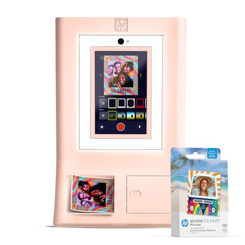 HP Sprocket �t�H�g�u�[�X + 110 3x4 Zink�y�[�p�[�V�[�g�A�f�W�^���C���X�^���g�J���[�t�H�g�v�����^�[�A10.1�C���`�̃^�b�`�X�N���[���t�H�g�u�[�X�ALED�����O���C�g�A250�ȏ�̃t���[���ŃJ�X�^�}�C�Y�AQR�R�[�h�ŋ��L�A���o�C���A